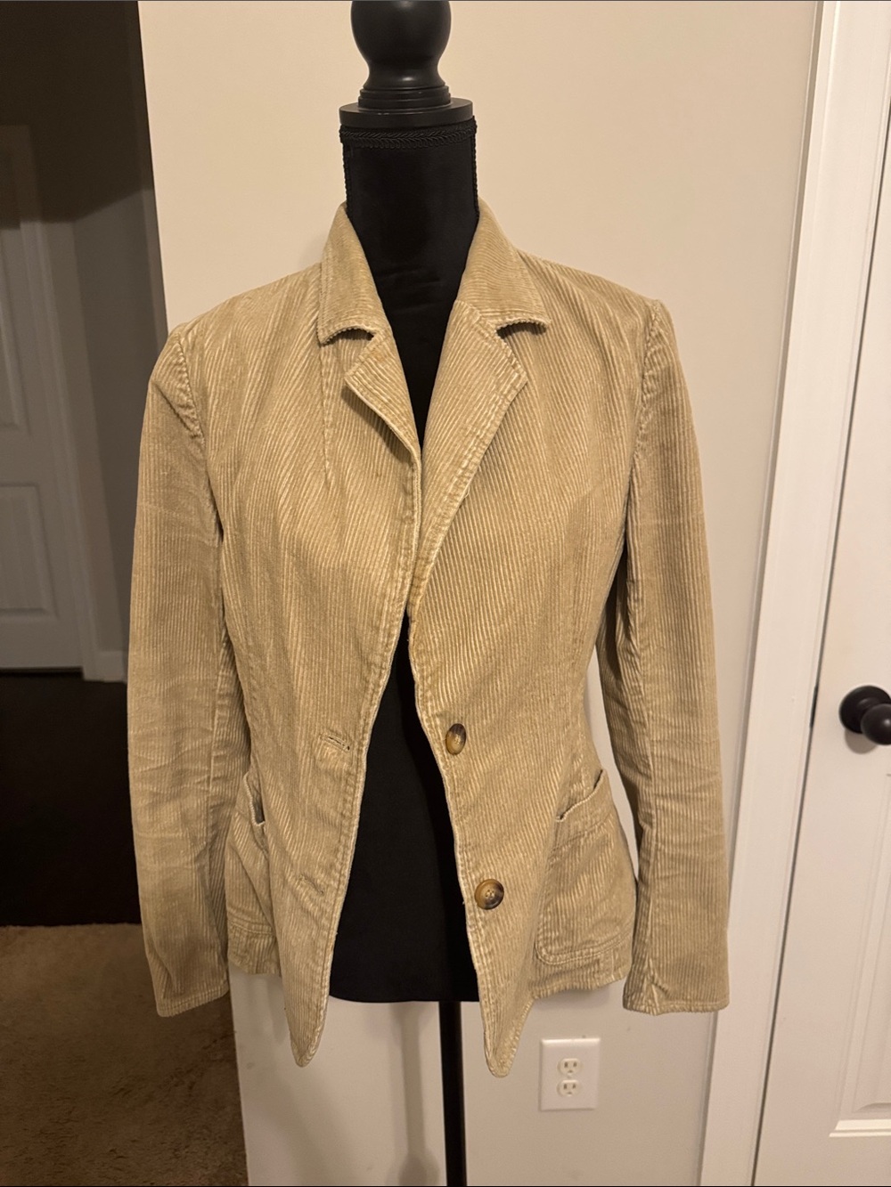 New York & Company tan corduroy blazer. Size small